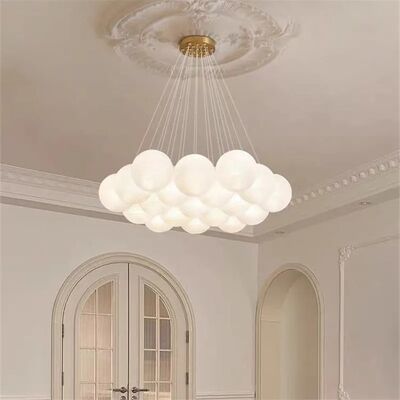 Nordic bubble pendant lamp Cream Cloud Glass Ball Chandelier (WH-GP-188)