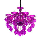 Italian glass Red Blue Pink chandelier with Crystal Ball For Dining room Kitchen Lighting (WH-CY-154)