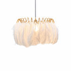 Modern White Feather pendant lights For kitchen Bedroom Lighting (WH-AP-77)