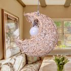 Ratton Moon Basket pendant Lamp For Baby Room Bedroom Hanging Lights (WH-WP-08)