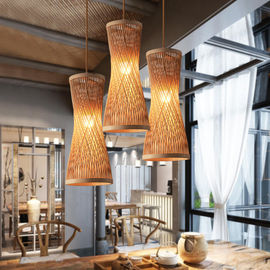 Modern jute pendant lights For Living room Bedroom Restaurant Lighting Fixtures (WH-WP-16)