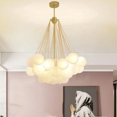 Modern Glass Ball Chandelier Black Gold Frosted Glass bubble light (WH-GP-190)