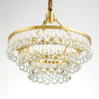 Drop Crystal Pendant Lights Gold Chandelier For Indoor Home Living room Lighting (WH-AP-105)