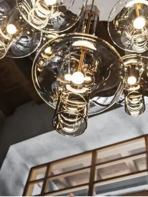 Smoke Ash Amber Glass Tube Pendant Light Dining Room Bedroom Bedside Kitchen Lamp(WH-GP-200)