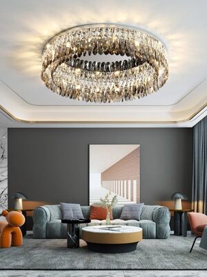 Living Room Simple light Bedroom Modern Chrome Silver Home Creative Crystal Ceiling Lamp(WH-MA-314)