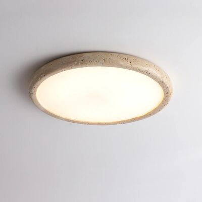 Corridor Light Fixture Bedroom Mounted Luminaire Wabi Sabi Circular Yelllow Stone Ceiling Lamp(WH-MA-316)