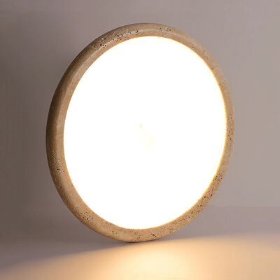Corridor Light Fixture Bedroom Mounted Luminaire Wabi Sabi Circular Yelllow Stone Ceiling Lamp(WH-MA-316)