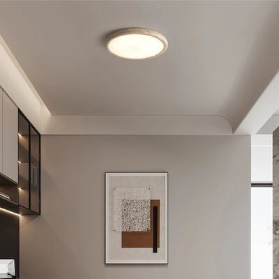 Corridor Light Fixture Bedroom Mounted Luminaire Wabi Sabi Circular Yelllow Stone Ceiling Lamp(WH-MA-316)