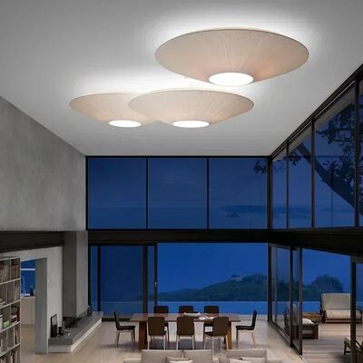 Dining Room lamp Bedroom Living Room Creative Circular Hotel Lobby Fabric Ceiling Light(WH-MA-318)