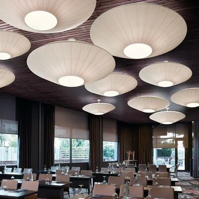 Dining Room lamp Bedroom Living Room Creative Circular Hotel Lobby Fabric Ceiling Light(WH-MA-318)