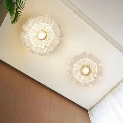 Gold Luxury Lighting Hallway Interior Study Bedroom Acrylic Lamp LED Flower Ceiling Light(WH-MA-320)