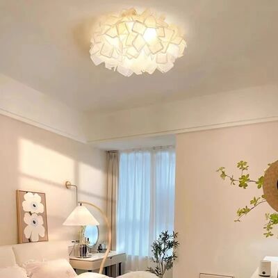 Restaurant Lamp Home Decor Bedroom Living Room Romantic White Flower Ceiling Lights(WH-MA-321)