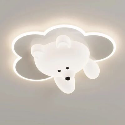 Children's Room Lighting Study Bedrooms Cream Ceiling Lamp Minimalist Bear Ceiling Light(WH-MA-324)