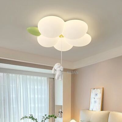 Bedroom Ceiling Light Kids Girl Boy Room with Hanging Rabbit Romantic Flower Ceiling Lamps(WH-MA-331)