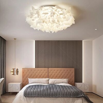 Foyer Lamp Bedroom Restaurant Flower Light Home Decor Romantic White Ceiling Lamp(WH-MA-333)