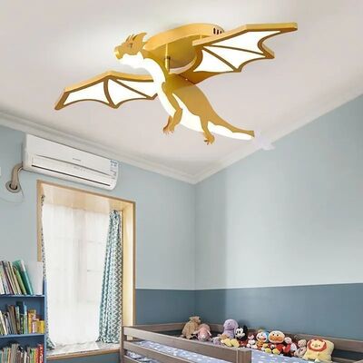 Children's Room Lamps Golden LED Boy Bedroom Nursery Flying Dragon Ceiling Lights(WH-MA-336)