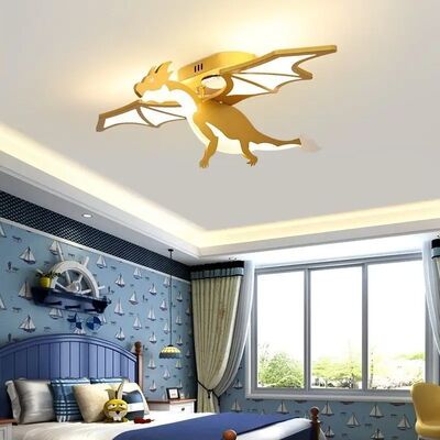 Children's Room Lamps Golden LED Boy Bedroom Nursery Flying Dragon Ceiling Lights(WH-MA-336)