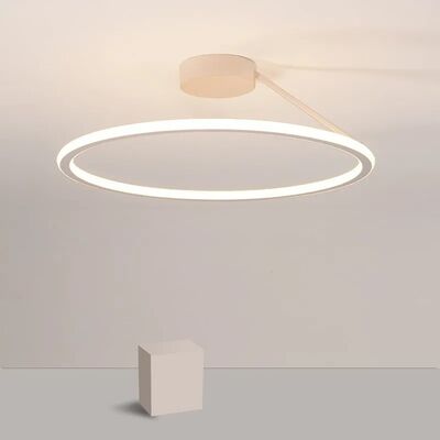 Luster Light Fixtures Bedroom Study Room Modern Simple Circle Led Ceiling Lamp(WH-MA-346)