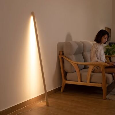 Atmosphere Lamp Living Room Sofa Nordic Black Walnut Ash Stay Against Wall Floor Lamp(WH-VFL-33)