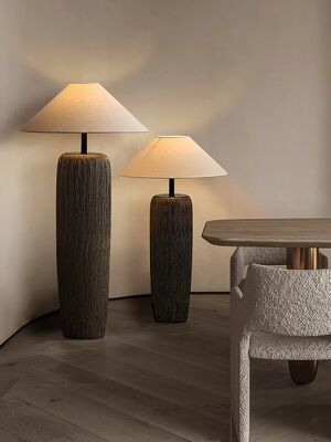 lounge standing light Living Room Corner Sofa Wabi Sabi Style Antique Pottery Pot Floor Lamp(WH-MFL-200)