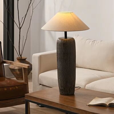 lounge standing light Living Room Corner Sofa Wabi Sabi Style Antique Pottery Pot Floor Lamp(WH-MFL-200)