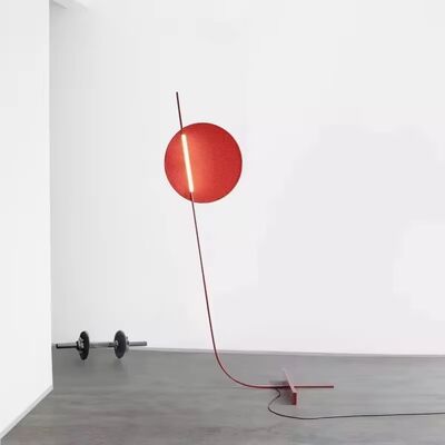 aesthetics lamp decorations Living room red lamp Geometric Playful Circular Jorgelina Floor Lamp(WH-MFL-205)