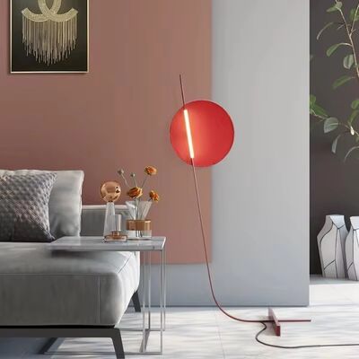 aesthetics lamp decorations Living room red lamp Geometric Playful Circular Jorgelina Floor Lamp(WH-MFL-205)