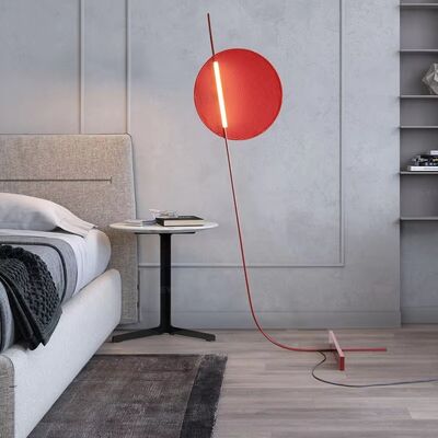 aesthetics lamp decorations Living room red lamp Geometric Playful Circular Jorgelina Floor Lamp(WH-MFL-205)