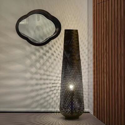 Bedroom Bedside Lamp Tea Room Japanese  E27 Weave Bamboo Floor Lamp(WH-MFL-216)