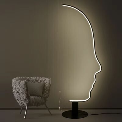Indoor Lighting Lustre Fixture Bedroom Bedside Standing Light Nordic Human Face Led Floor Lamp(WH-MFL-222)