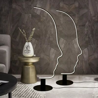 Indoor Lighting Lustre Fixture Bedroom Bedside Standing Light Nordic Human Face Led Floor Lamp(WH-MFL-222)