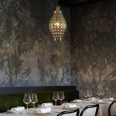 Marocain Style Orient Mediterran Interior Lampara Morocan Suspension Oriental Moroccan Lamp(WH-DC-73)