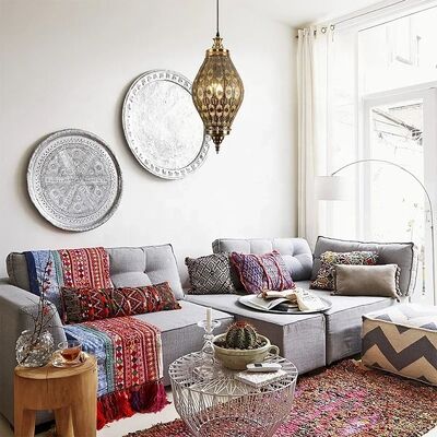 Marocain Style Orient Mediterran Interior Lampara Morocan Suspension Oriental Moroccan Lamp(WH-DC-73)