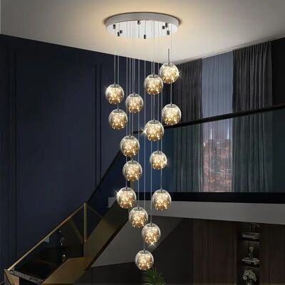 Modern Led Chandelier Glass Ball Pendant Light Staircase LED Decor Lusters(WH-NC-125)
