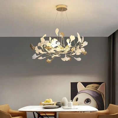 Luxury Ginkgo Led Chandeliers Living Dining Room Lighting staircase lamp (WH-NC-135)