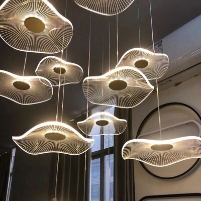 Lotus Chandeliers Staircase Lighting High-rise House Stair Chandelier Dining Room  (WH-NC-136)