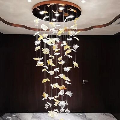 Modern Hotel Lobby Maple Leaf Lamp Banquet Hall Lobby Lamp   (WH-NC-139)