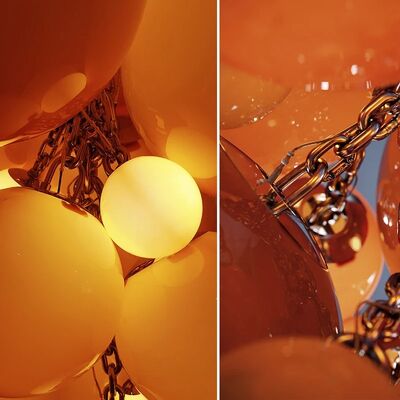 Italian Fruit Purple Grape Pendant Lamp Restaurant Villa Staircase Designer Lamp  (WH-NC-140)