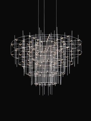 Post-Modern Classic Stainless Steel Chandeliers Unique Lights Lustre LED Dimmable Lamps (WH-NC-144)