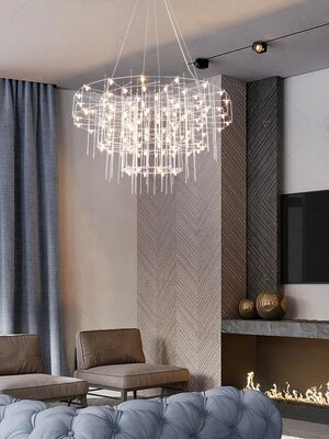 Post-Modern Classic Stainless Steel Chandeliers Unique Lights Lustre LED Dimmable Lamps (WH-NC-144)