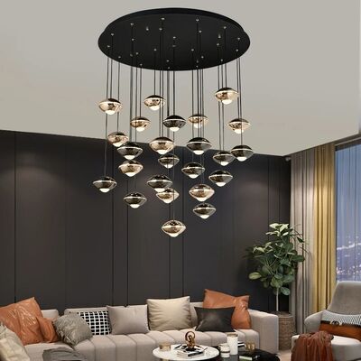 Dropshipping Villa LOFT Staircase Pendant Lights Long Cable Hanging Aluminum ball droplight (WH-NC-168)