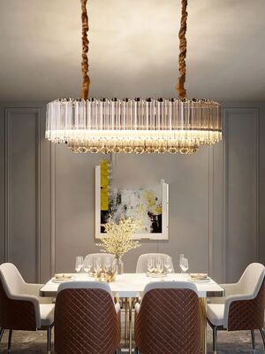 Big Classic Hanging Lamps for Living Room Modern Luxury Glass Crystal Chandelier Lighting(WH-CY-263)