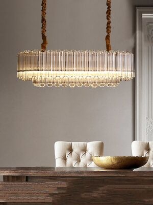 Big Classic Hanging Lamps for Living Room Modern Luxury Glass Crystal Chandelier Lighting(WH-CY-263)