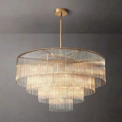 Large Hanging Lamps for Living Room Hotel Lustre Gold Nordic Luxury Glass Bar Big Ceiling Chandelier (WH-CY-264)