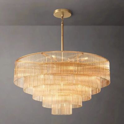 Large Hanging Lamps for Living Room Hotel Lustre Gold Nordic Luxury Glass Bar Big Ceiling Chandelier (WH-CY-264)