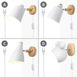 Modern Art Decor Creative Design Mick Mouse Lampshades Bedroom Bed sides plug in wall light (WH-OR-06)