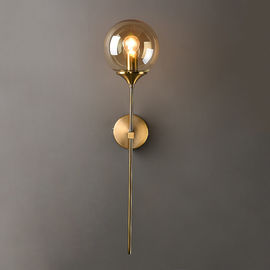 Rose Gold Color glass ball wall sconce for Corridor Living room Studio Bedroom ( WH-OR-07）