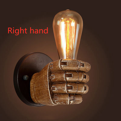 LED Retro Wall Lamp Cafe Bedroom  Creative Fist Resin Light wall mounted led lamps (WH-VR-19）