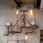 Vintage retro loft industrial wind light personality water pipe gear wall lamp (WH-VR-24)