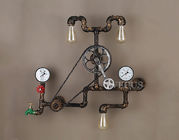 Vintage retro loft industrial wind light personality water pipe gear wall lamp (WH-VR-24)
